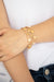 Cast A Wider  Net - Gold Disc Bracelet   - Paparazzi Accessories