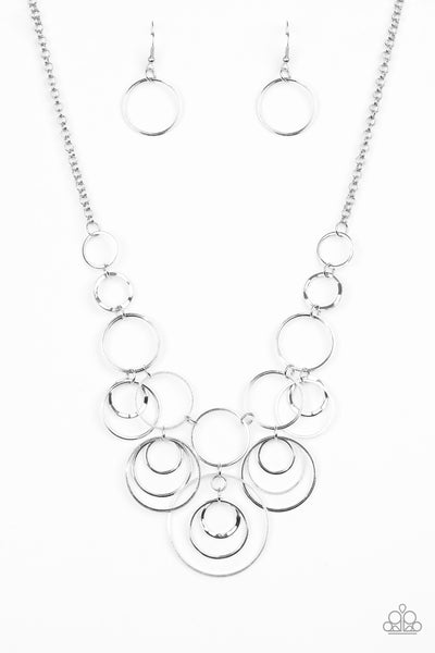 Break The Cycle - Silver Ring Necklace - Paparazzi Accessories