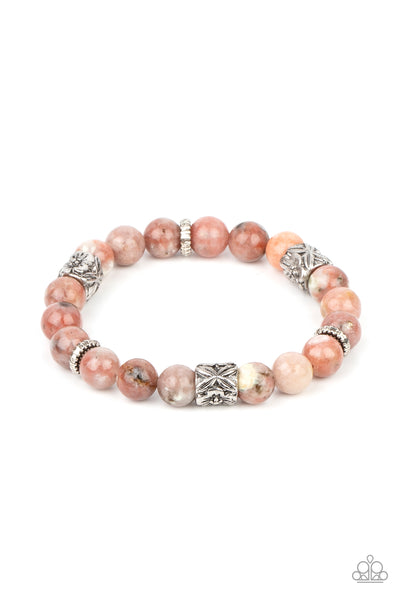 Garden Zen - Pink Multi Stone Bracelet- Paparrazi Accessories