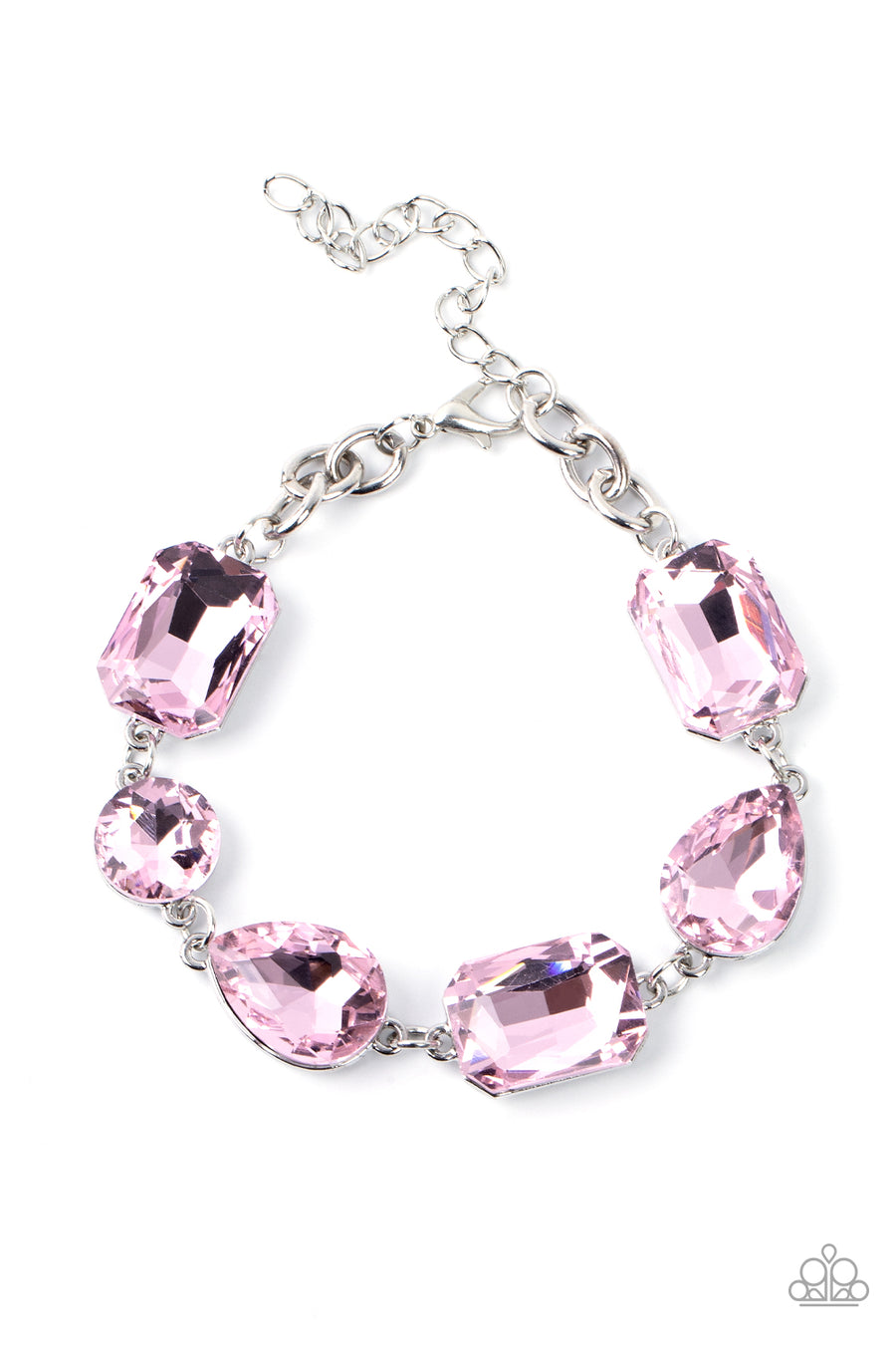 Cosmic Treasure Chest - Pink Rhinestone Bracelet- Paparrazi Accessories