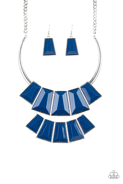 Lions, TIGRESS and Bears Necklace Blue Necklace - Paparazzi Accessories