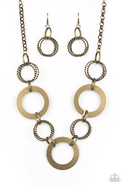 Ageless Aesthetics - Black Hammered Necklace - Paparazzi Accessories