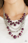 Rockin Rockette- Purple Beaded Necklace Paparazzi Accessories