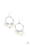 Delectably Diva - White Pearl Earrings- Paparrazi Accessories