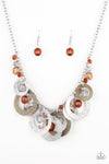 Turn It Up - Brown Necklace - Paparazzi Accessories