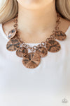 Barely Scratched The Surface - Copper Textured Necklace - Paparazzi Accessories